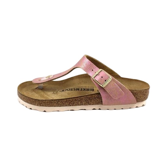 Birkenstock Shoes - Birkenstock Gizeh Washed Metallic Pink